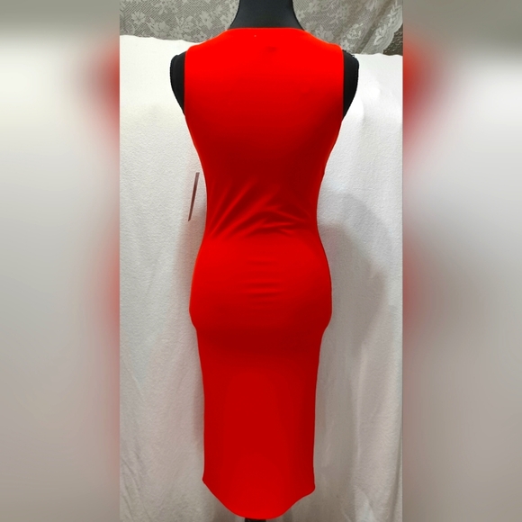 NWT Rings of Heart Red Peekaboo Bodycon Dress Size Small by Derek Heart - Picture 4 of 7